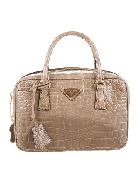 prada crocodile skin handbags|white crocodile leather.